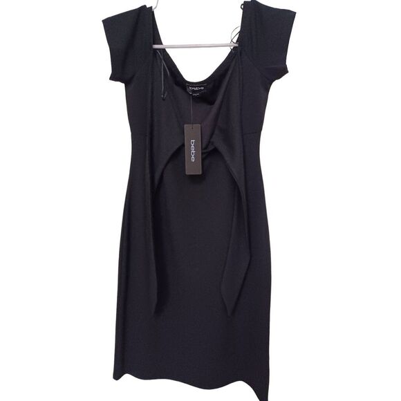 bebe Dresses & Skirts - Bebe Dress Short Sleeve Color Black Size Medium